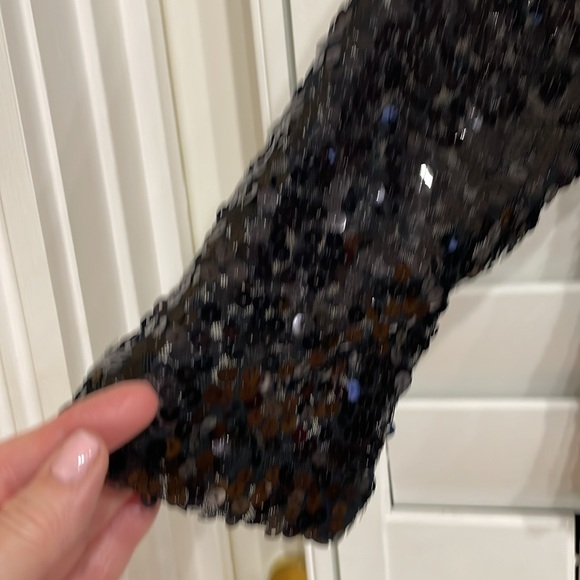 Black Chico’s size 2 Sequined Jacket. ( Chico’s size 2 is same as 12/14. - Picture 4 of 6
